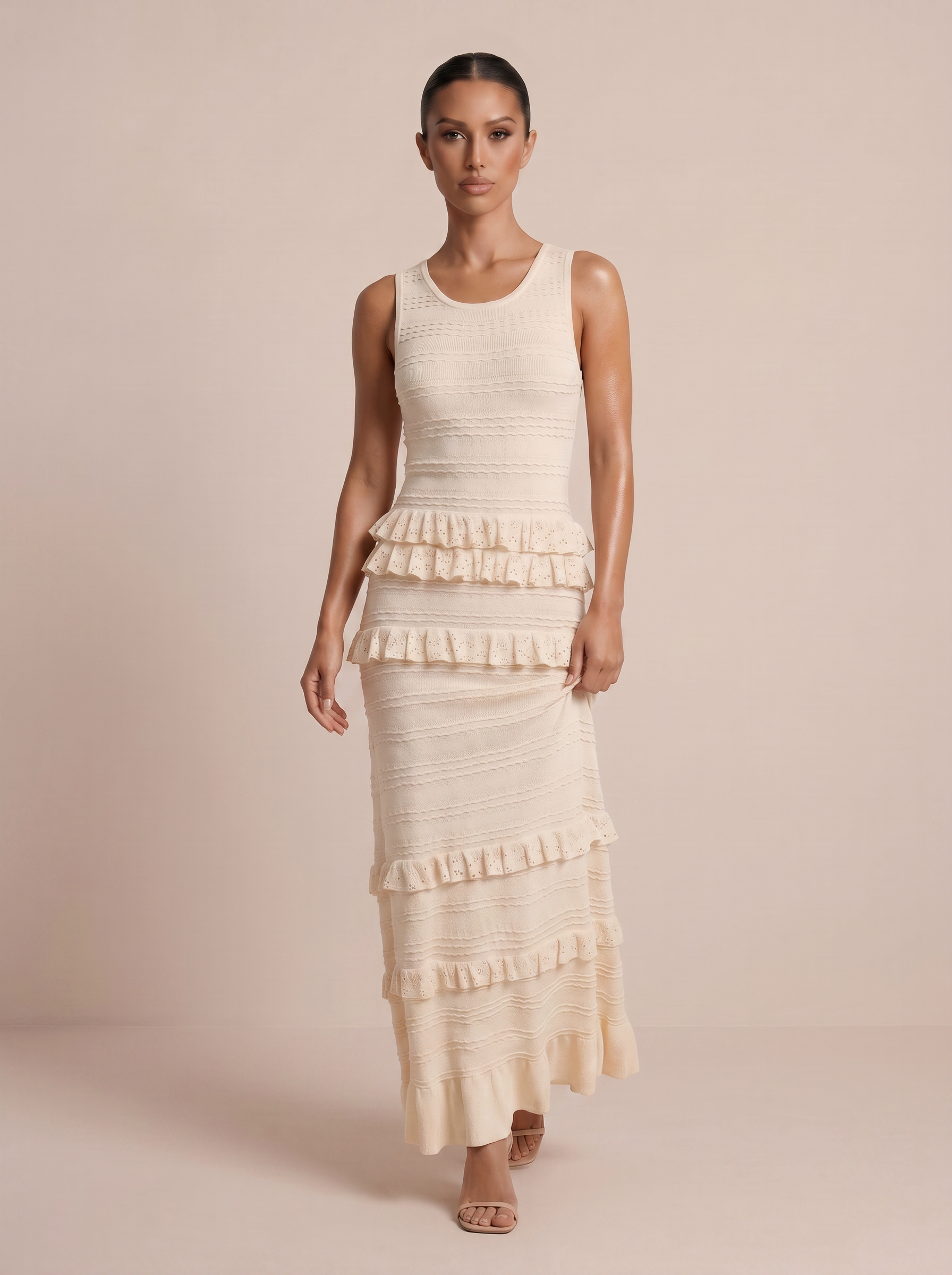 Sienna Sleeveless Knit Summer Maxi Dress