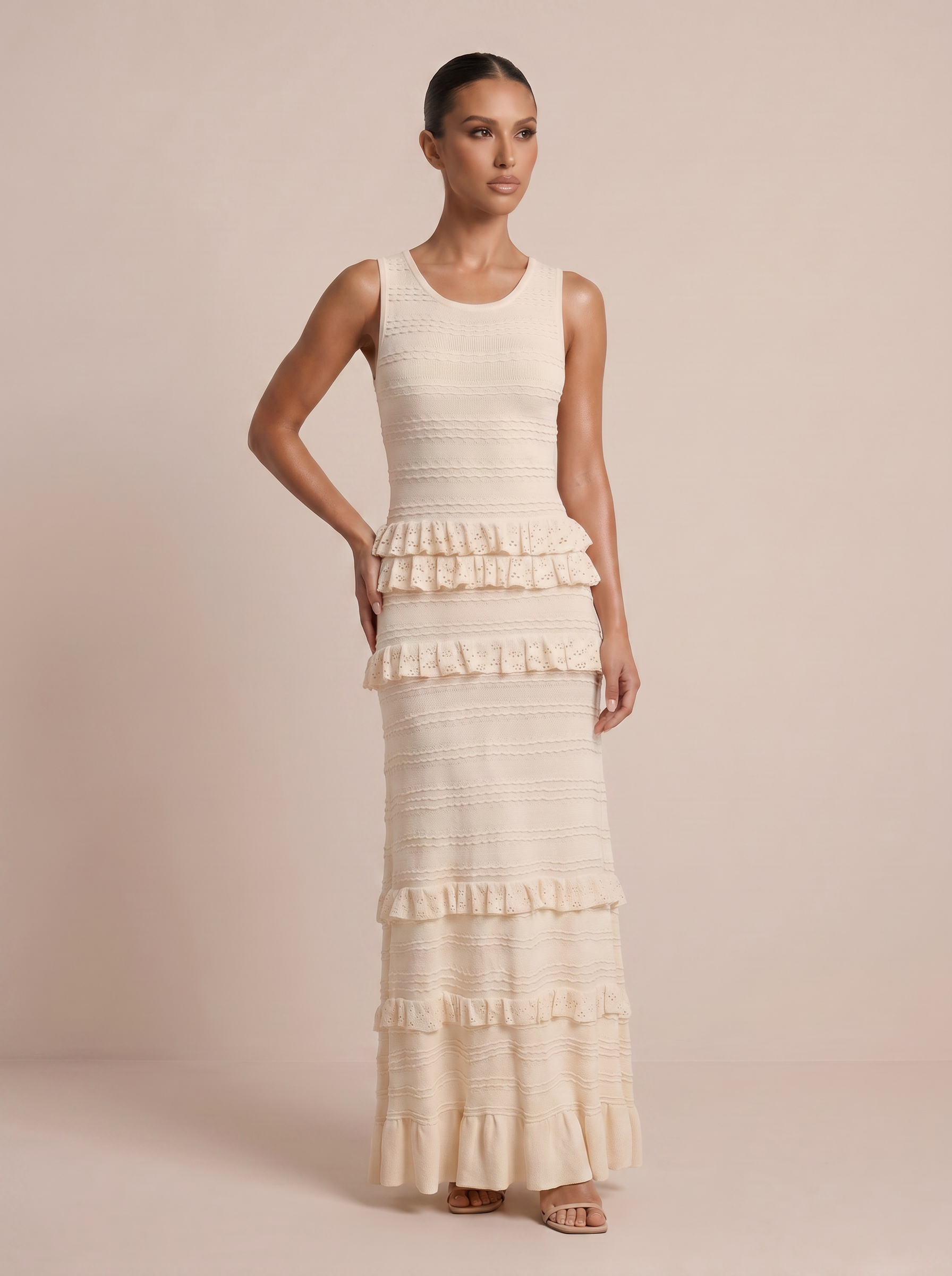 Sienna Sleeveless Knit Summer Maxi Dress