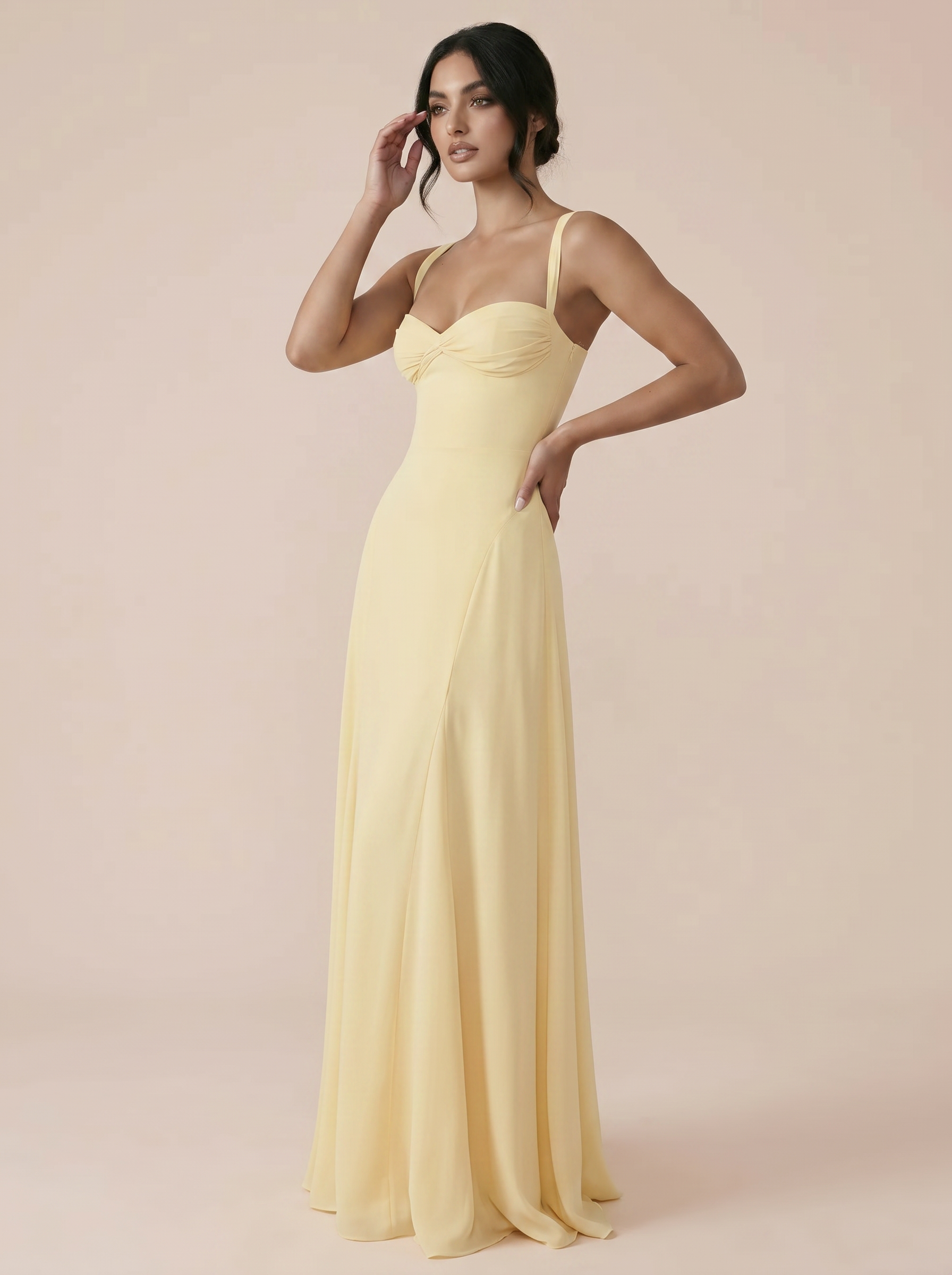 Melania Sleeveless Elegant A-line Maxi Dress
