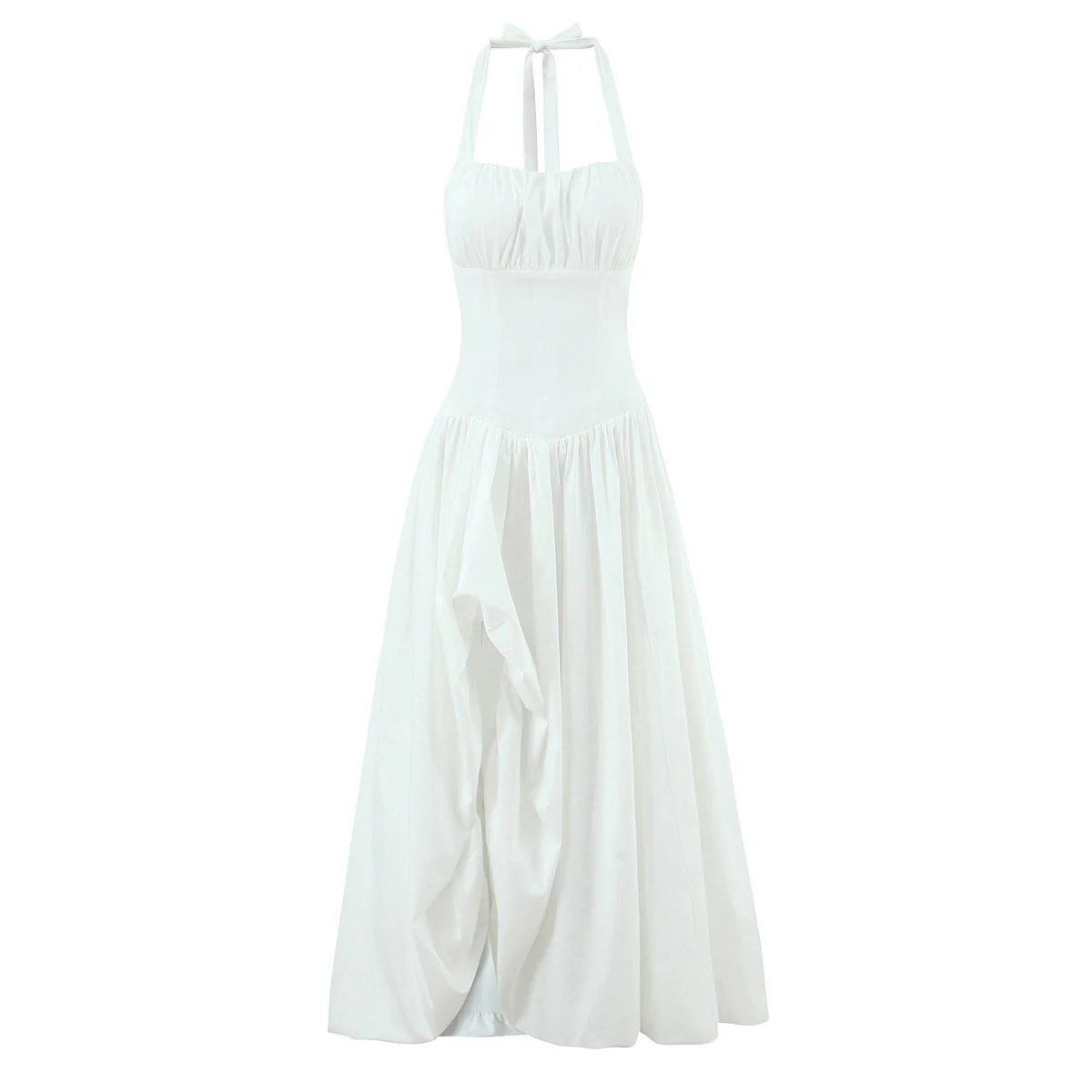 Emilia Elegant Halter Princess Maxi Dress